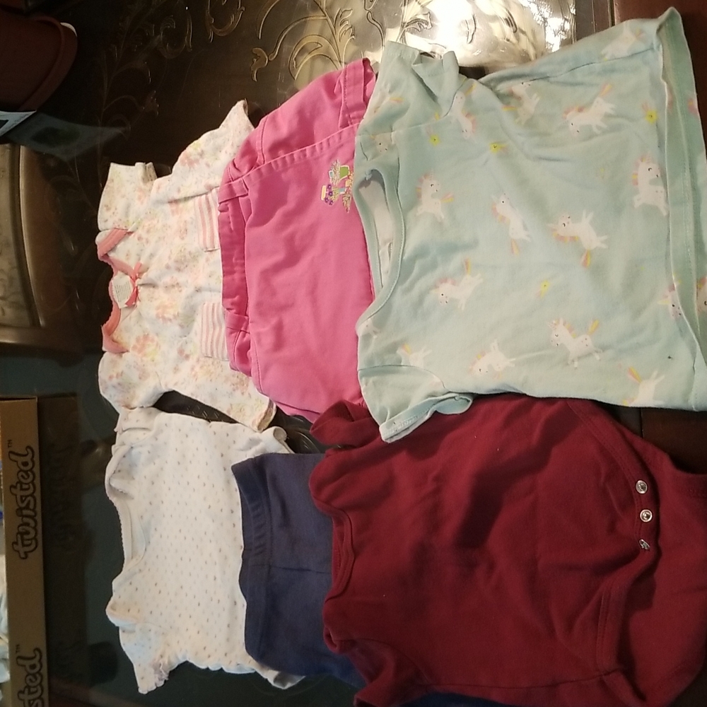 12 Assorted Infant Girls Outfits. 6 to 12 months. All great Condition